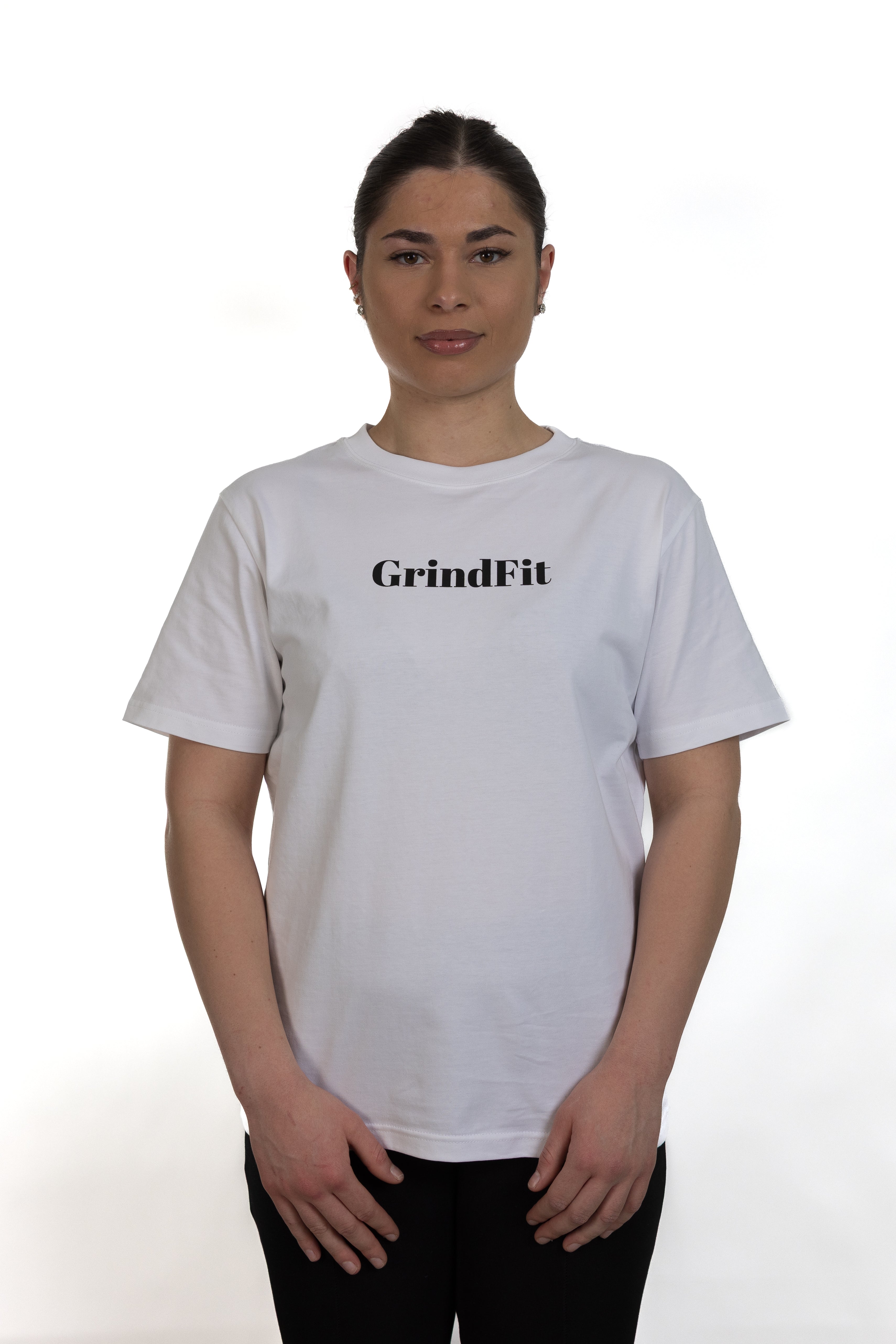 GrindFit Grind Now Shine Later T-Shirt in Weiß – Vorderansicht 2