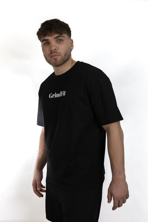 GrindFit Grind Now Shine Later T-Shirt in Schwarz – Seitenansicht