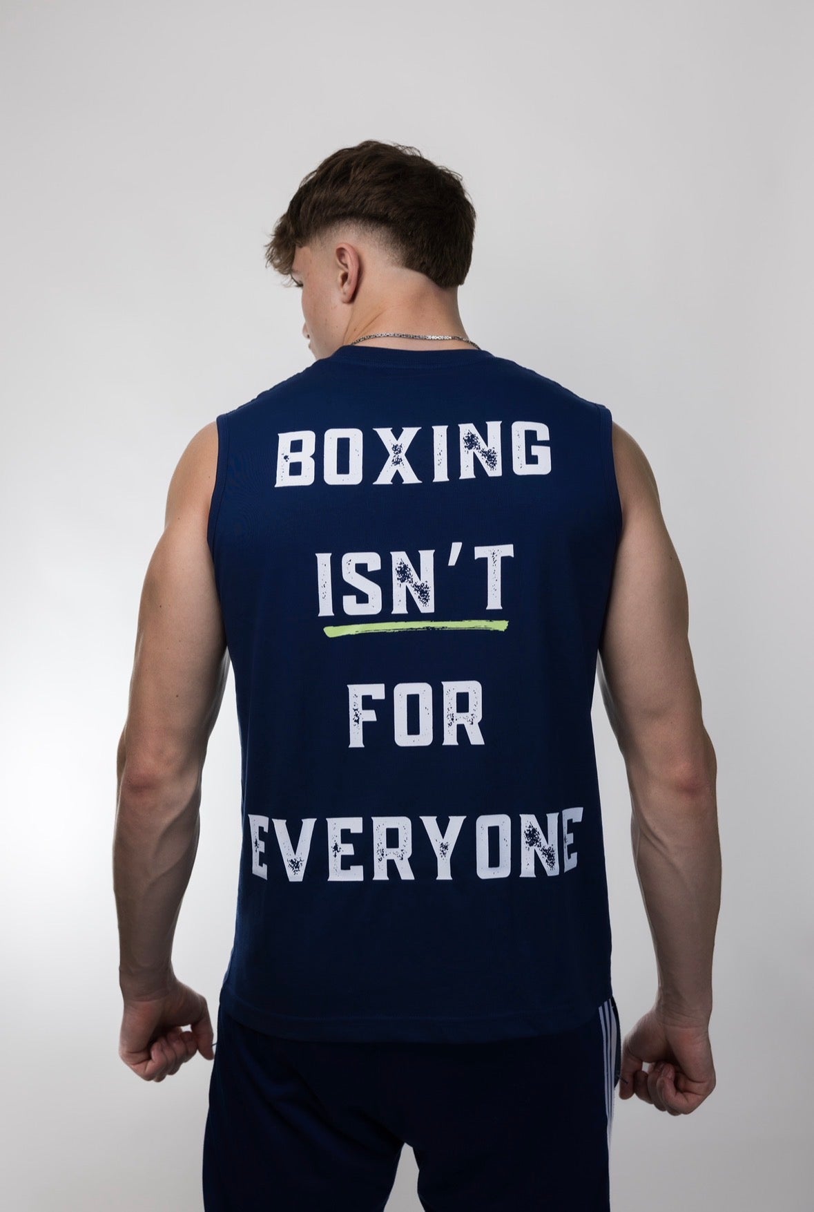 GrindFit Boxing Tank Top in Navy – Rückansicht