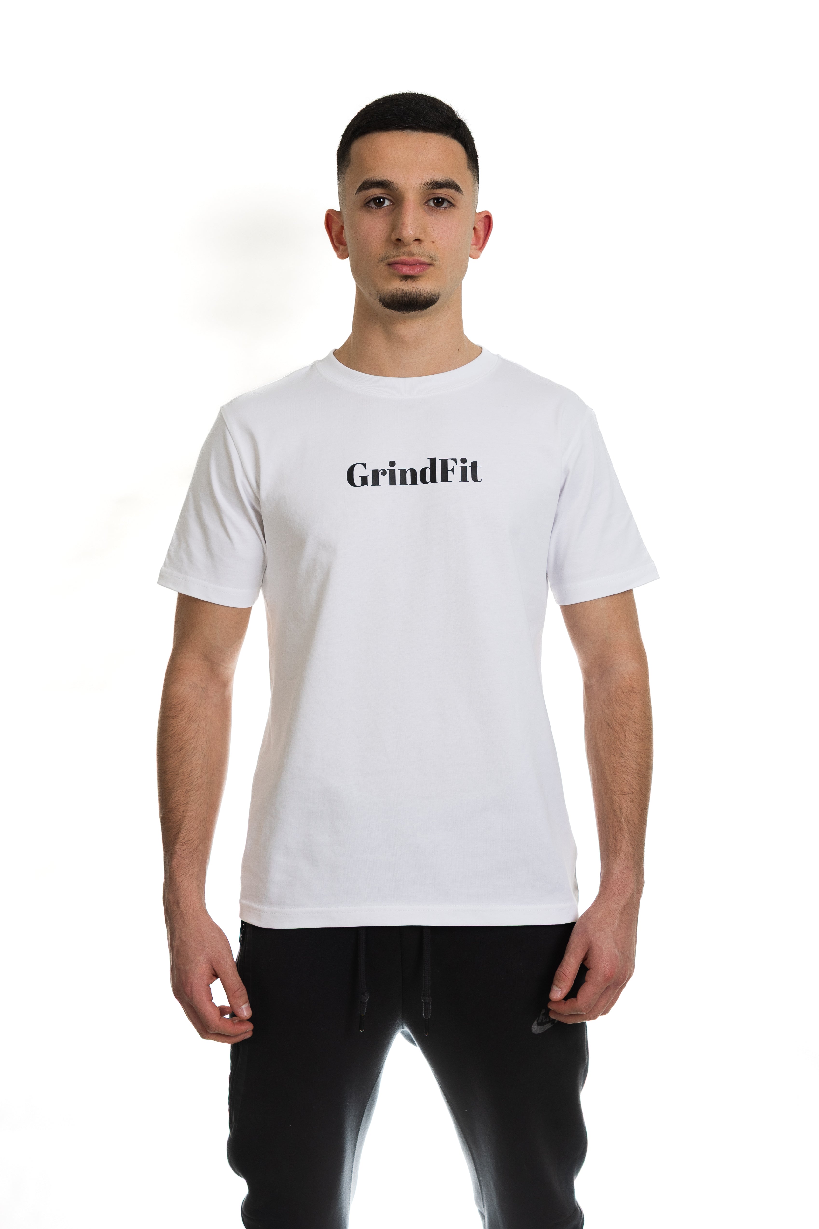 GrindFit Grind Now Shine Later T-Shirt in Weiß – Vorderansicht